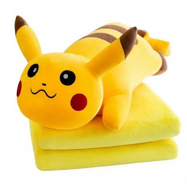 Pikachu with blanket ( Blanket size 100cmx170cm )